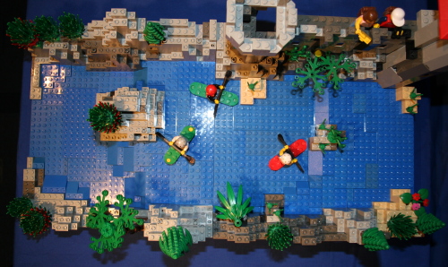 Aufsicht auf die Lego-Wildwasserstrecke